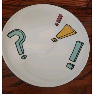 IKEA Spridd Punctuation Marks Pattern Dinner Plate 11" Limited Edition